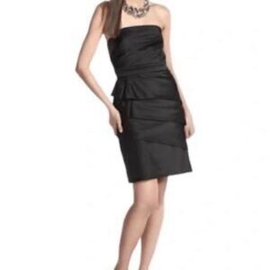 white house black market black ruffle dress White House Black Market Size 6 Black Dress – The Consignment Chick main image 0